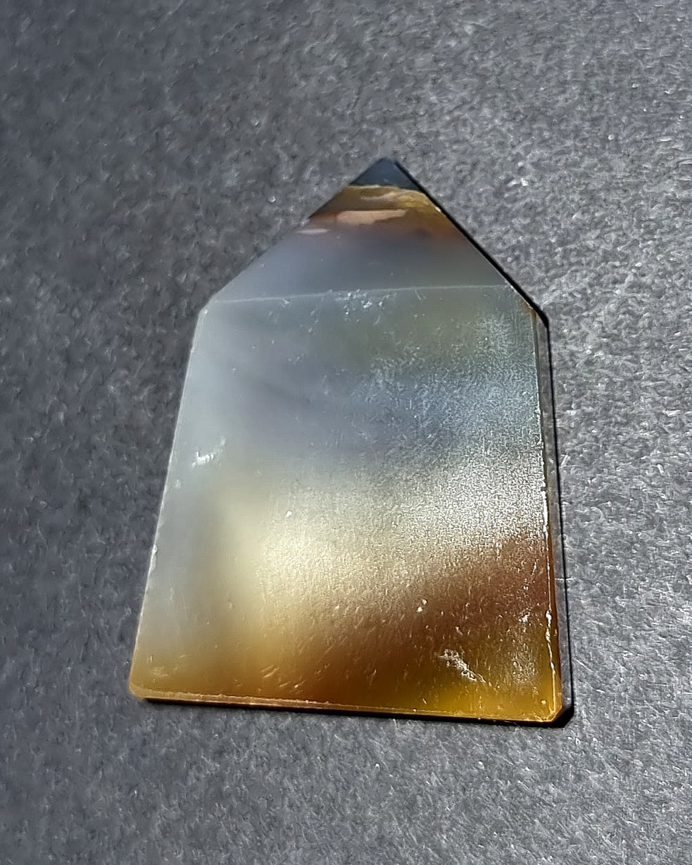 Natural Druzy Agate Point Crystal - Grounding & Emotional Balance Stone 60g