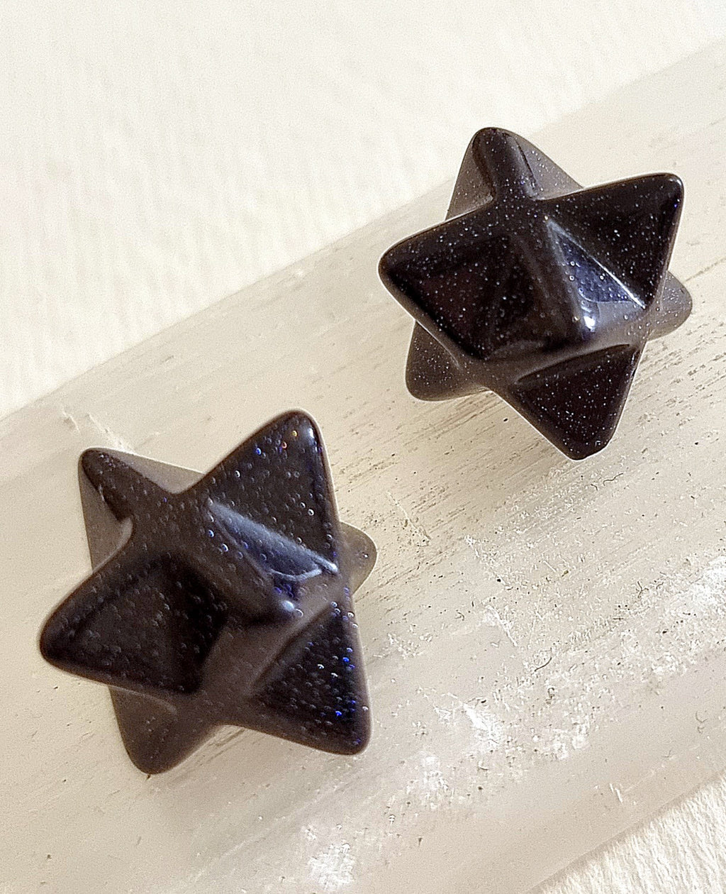 Blue Goldstone Mini Merkaba Crystal Star