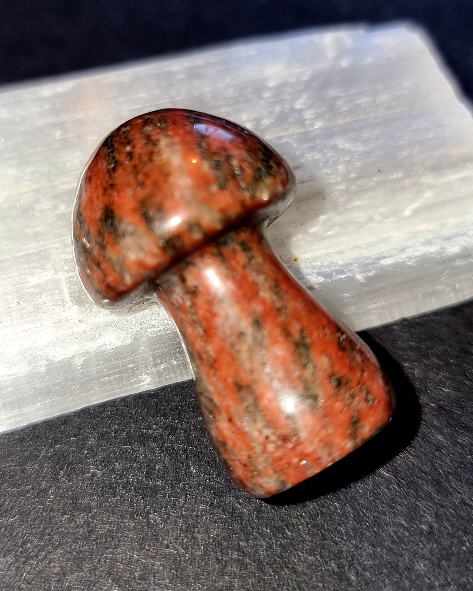 Brecciated Jasper Mushroom - Grounding Crystal for Root Chakra & Blood Flow