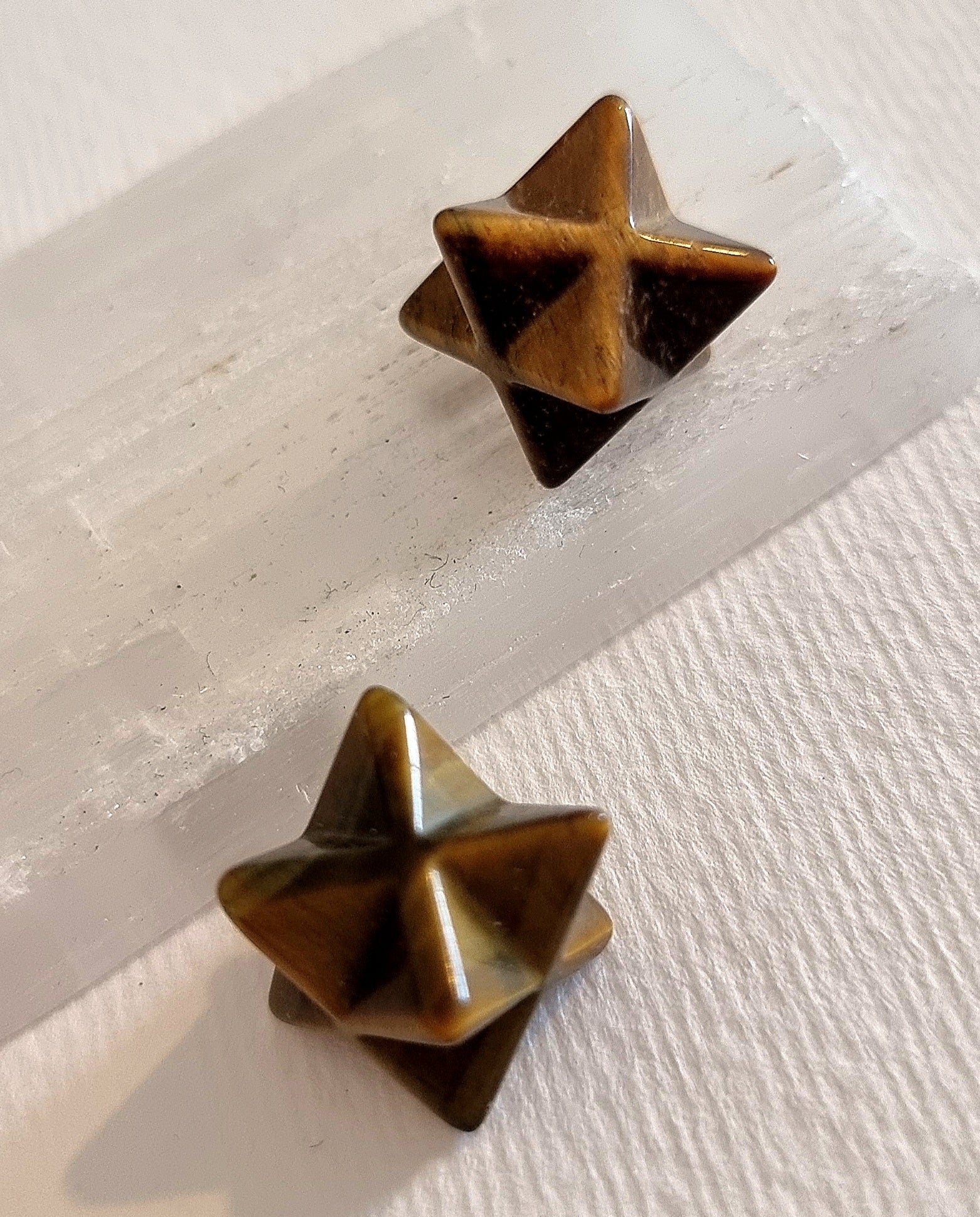 Tigers Eye Crystal Mini Merkaba Star
