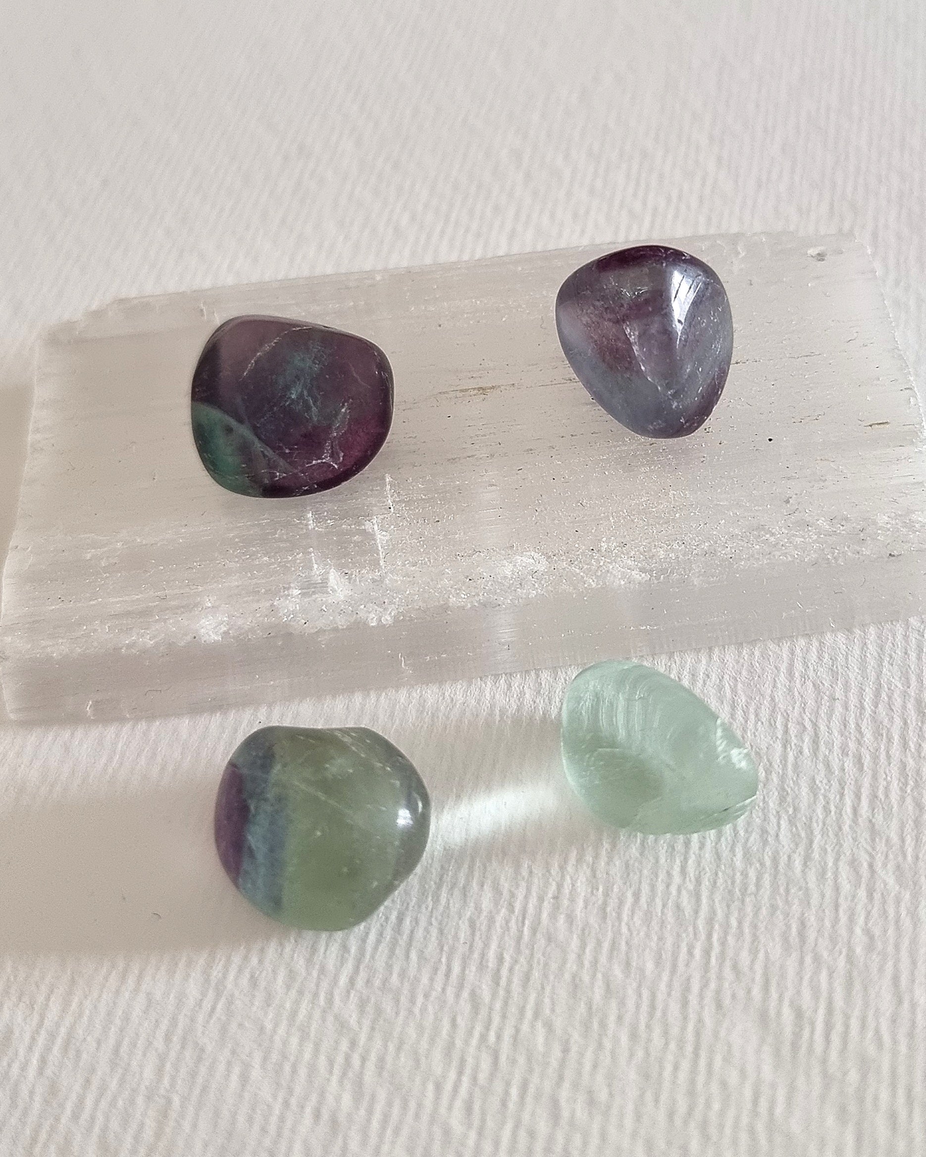 Small Rainbow Fluorite Tumble Stone