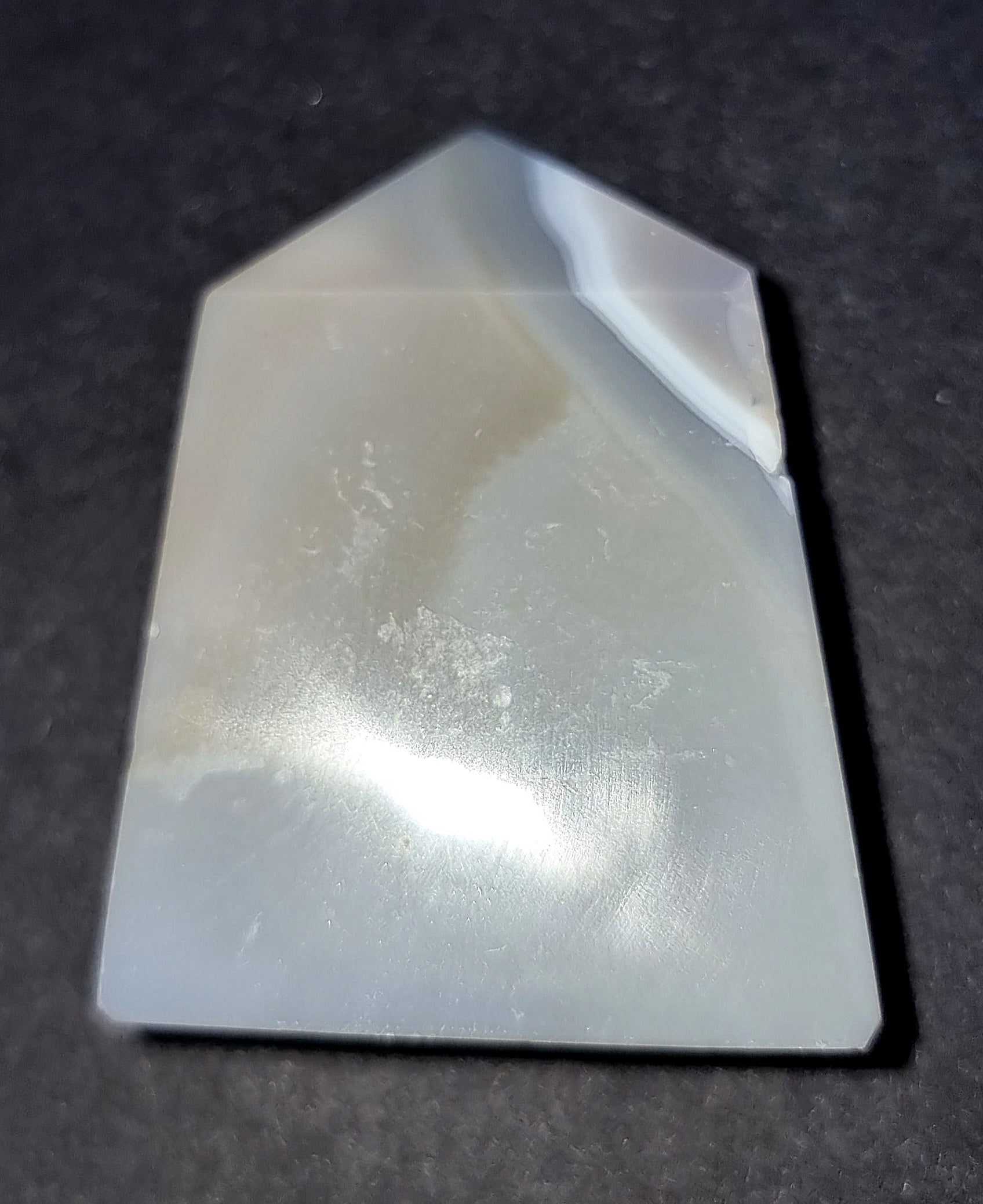 Natural Druzy Agate Point Crystal - Grounding & Mental Clarity Stone 64g