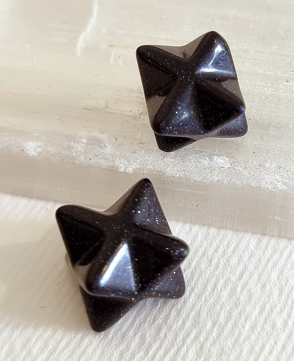 Blue Goldstone Mini Merkaba Crystal Star