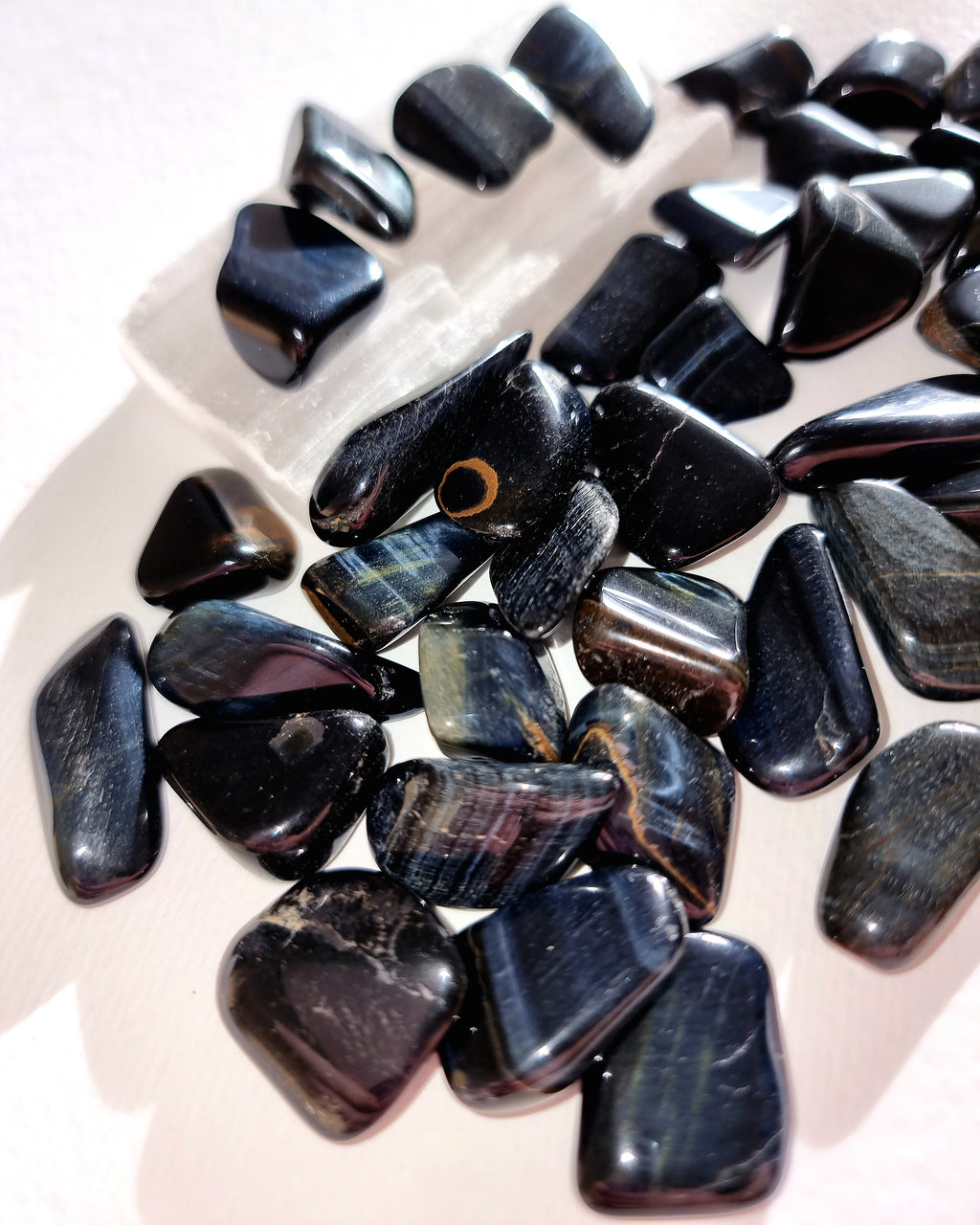 Blue Tigers Eye Tumble Stone