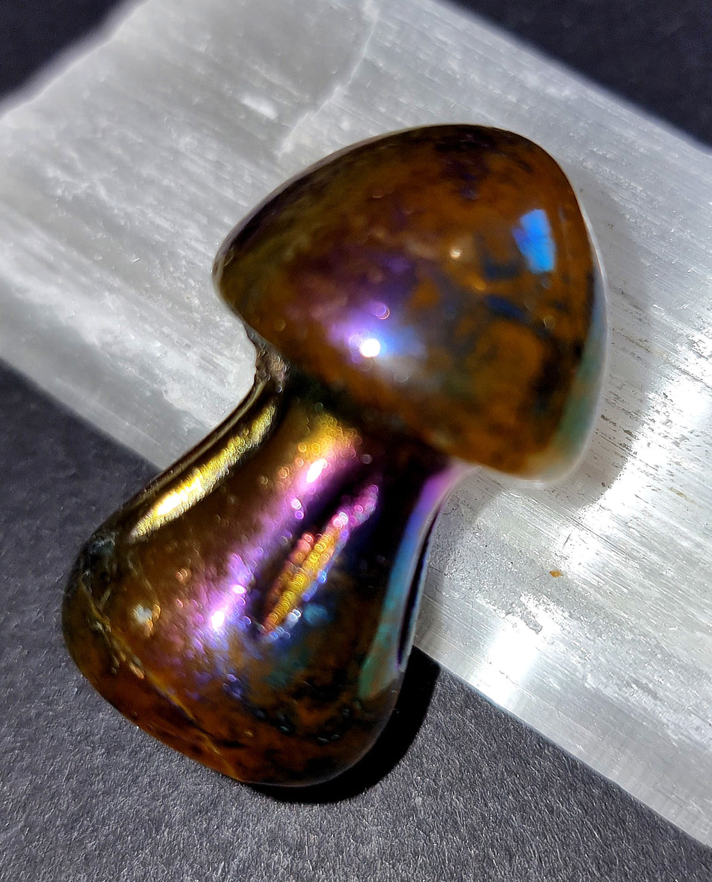 Titanium Aura Coated Mushroom