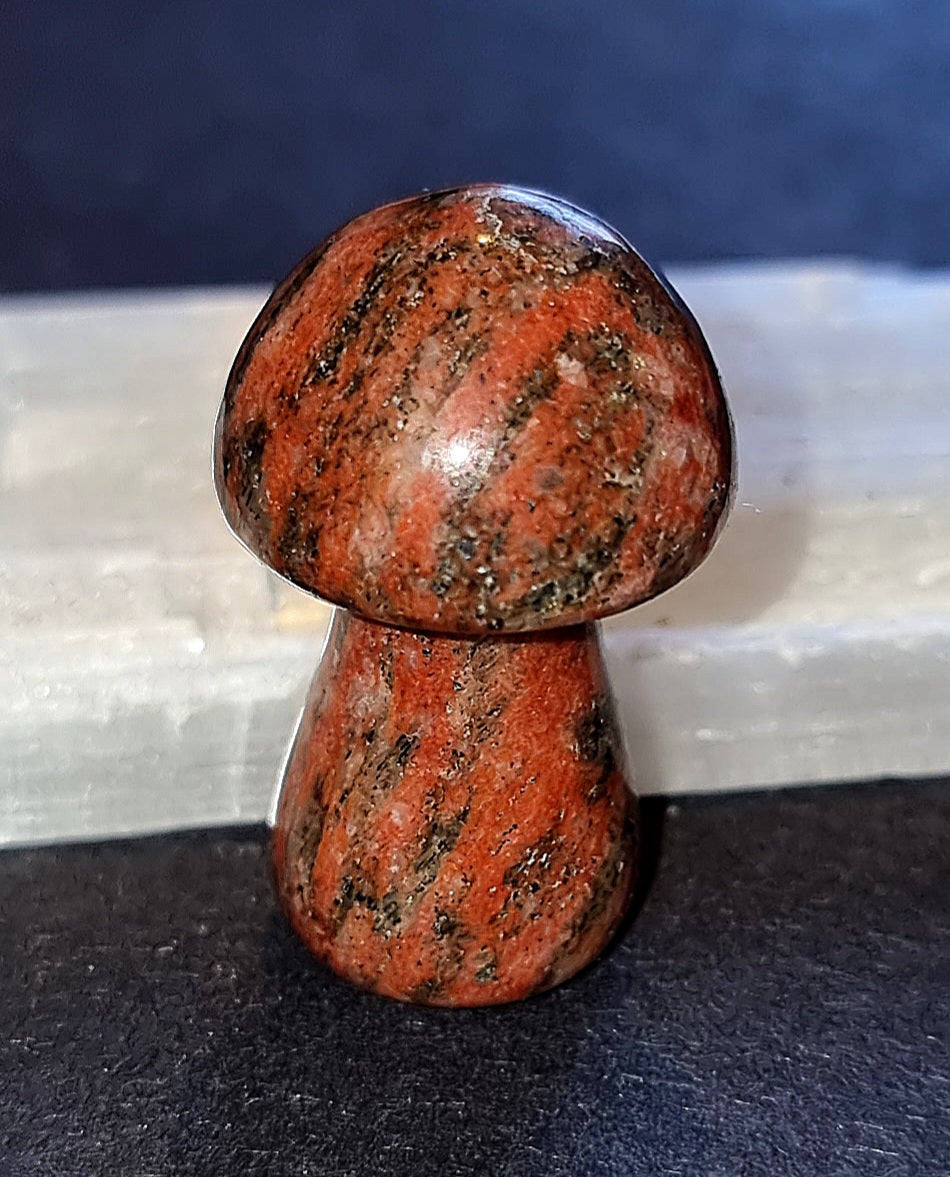 Brecciated Jasper Mushroom - Grounding Crystal for Root Chakra & Blood Flow
