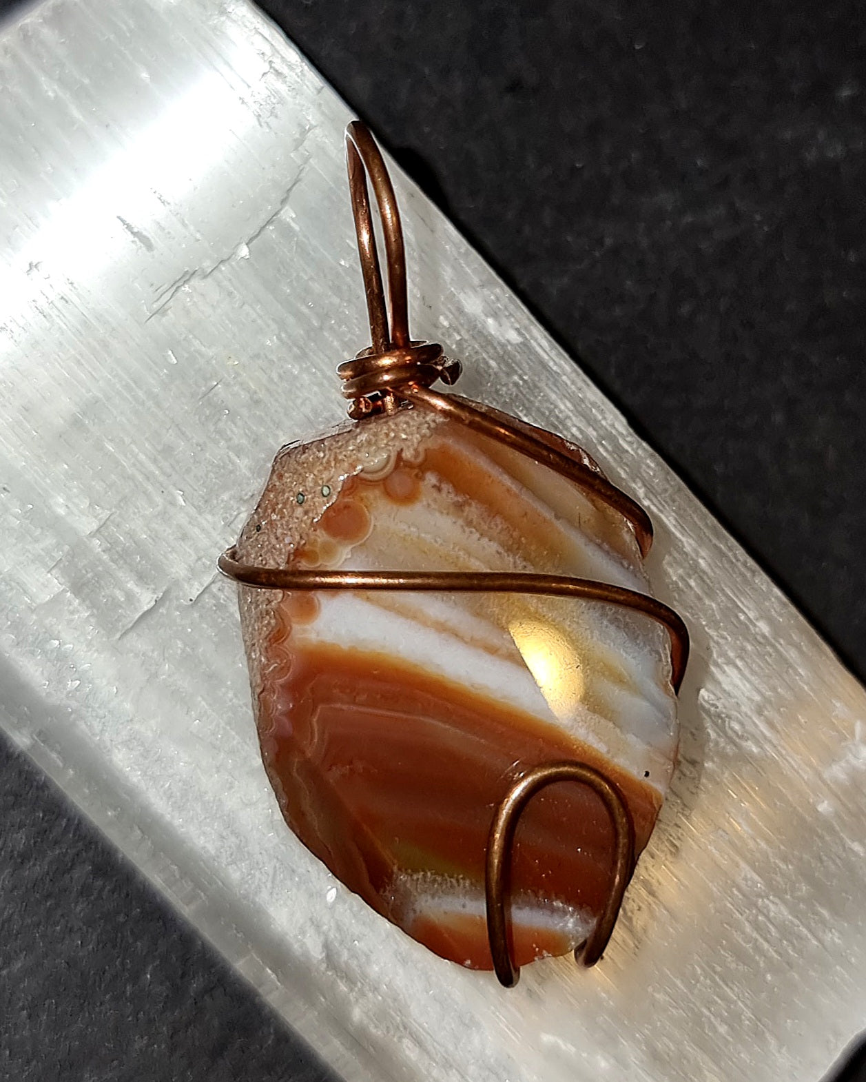 Chunky Agate Pendant for Men - Bold Grounding & Confidence Crystal