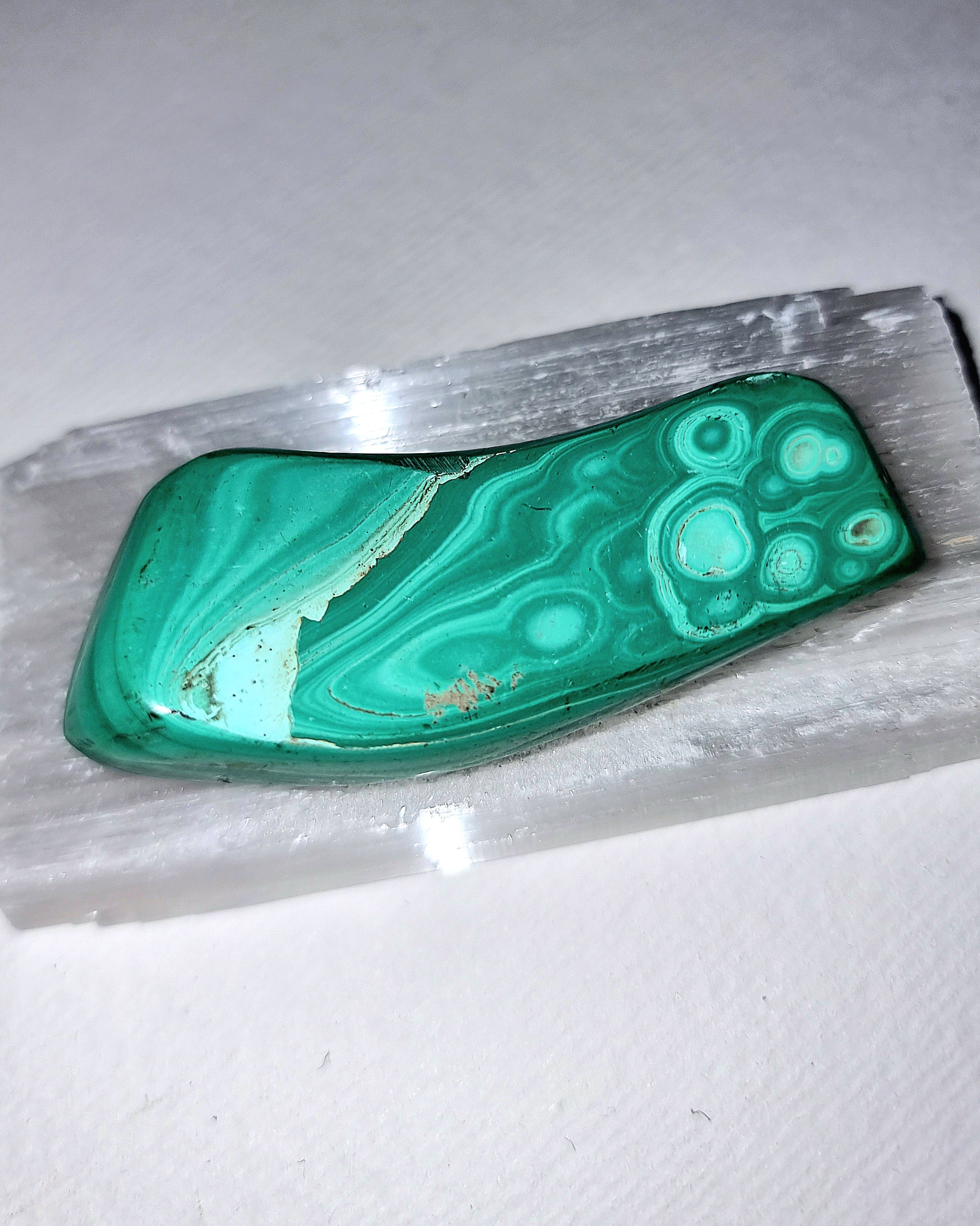 Genuine Malachite Freeform Tumble Stone
