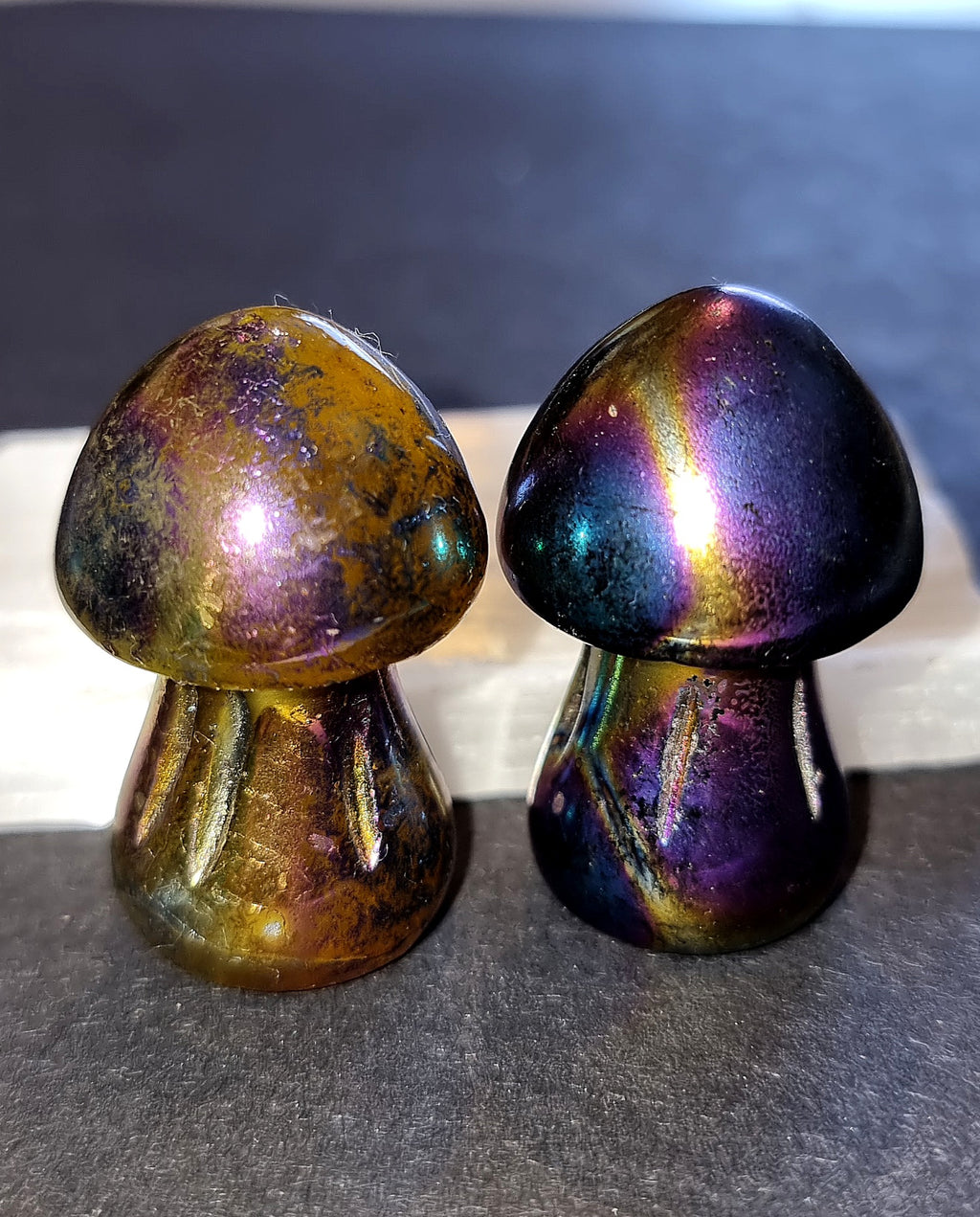 Titanium Aura Coated Mushroom