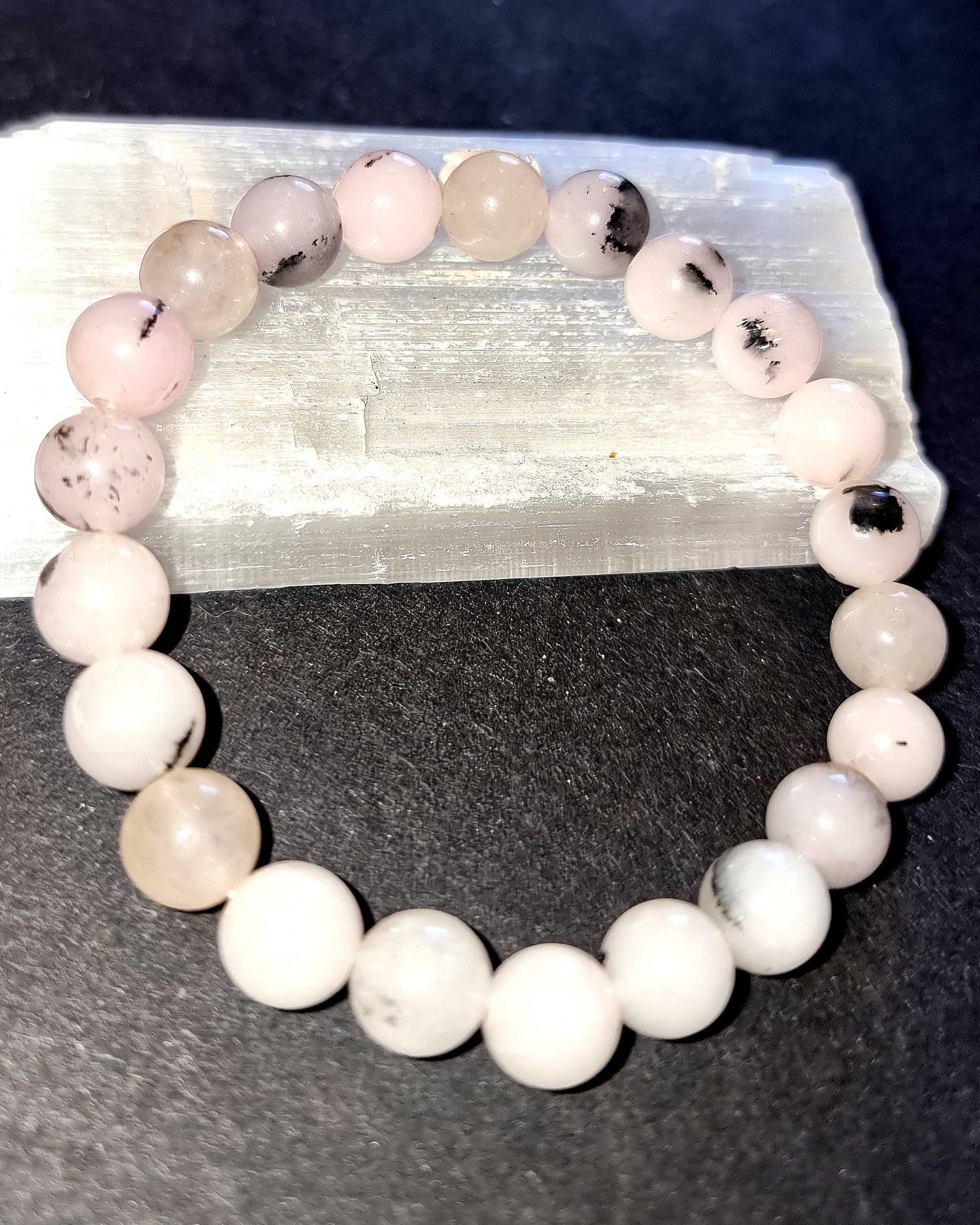 Rose Quartz with Black Tourmaline Bracelet