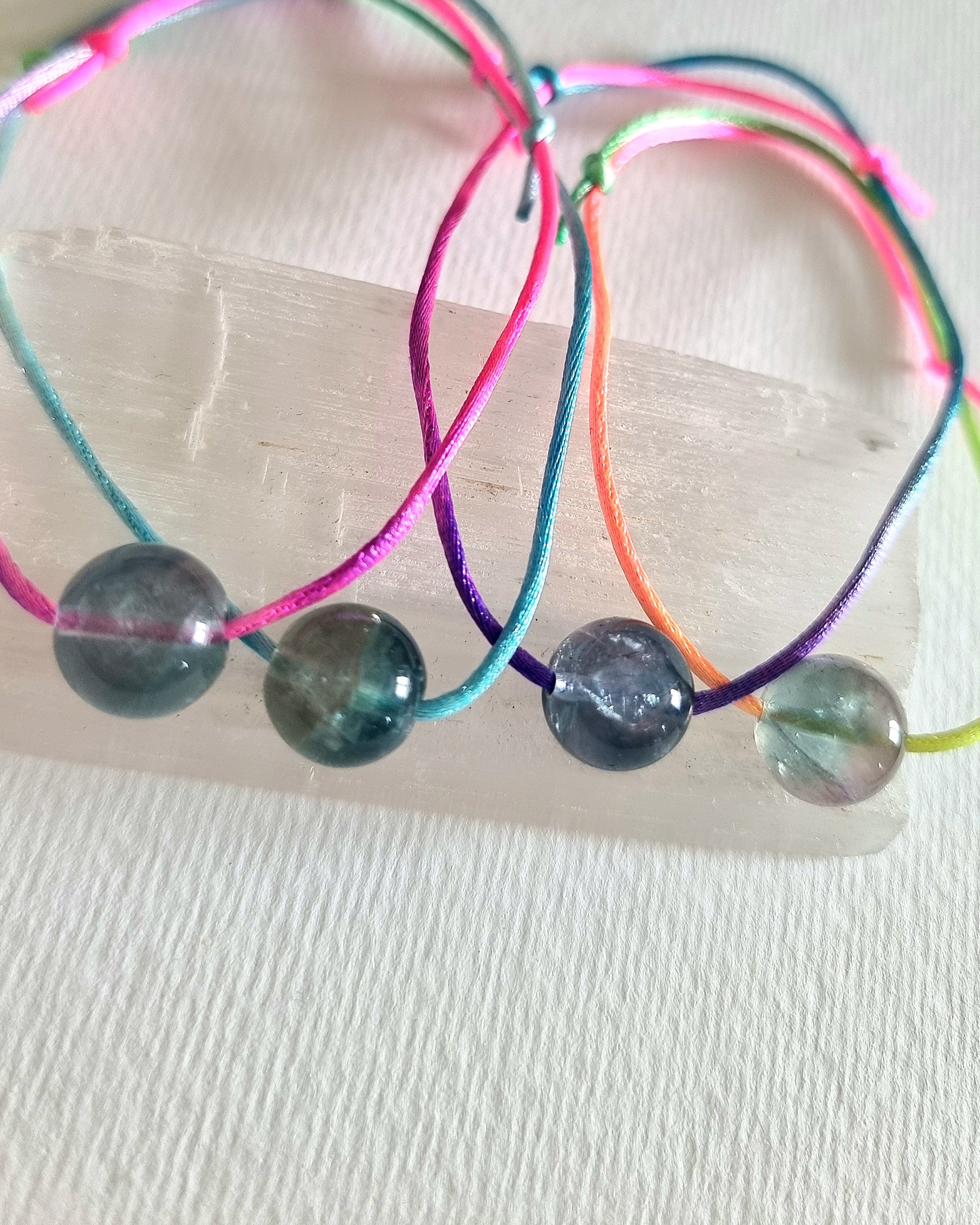 Rainbow Fluorite Adjustable Bracelet
