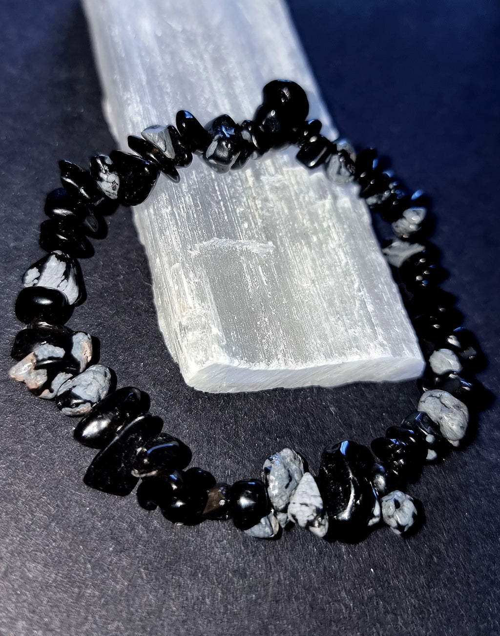 Snowflake Obsidian Bracelet